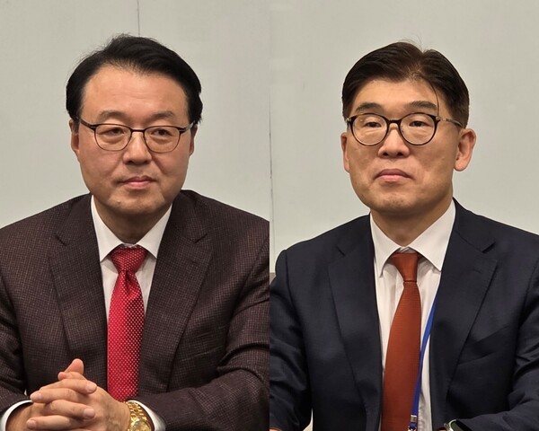 (왼쪽부터) 대한신경외과의사회 고도일 회장, 지규열 총무위원장. 사진=박으뜸 기자