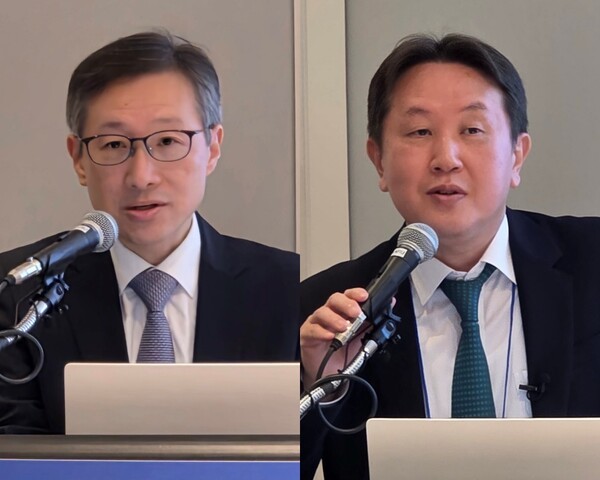 대한안과학회 김찬윤 이사장, 유정권 기획이사. 사진=박으뜸 기자