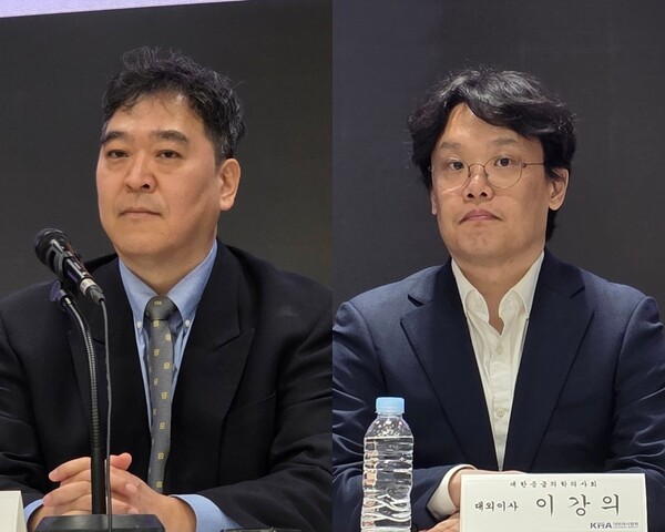 대한응급의학의사회 이형민 회장, 이강의 대외이사. 사진=박으뜸 기자