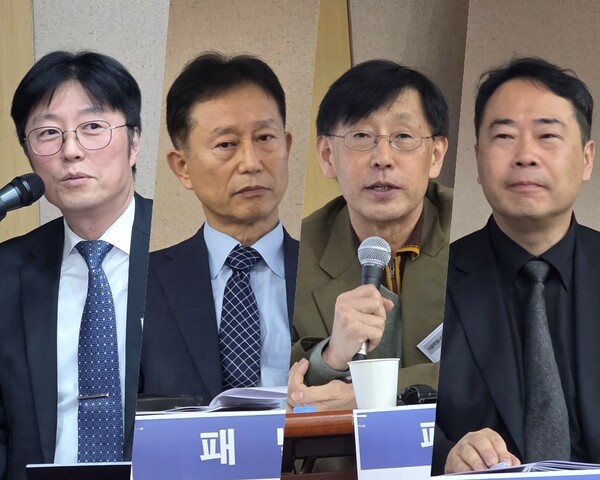 (왼쪽부터) 대한의사협회 전성훈 법제이사, 의협 한방대책특별위원회 박상호 위원장, 서울시의사회 임순광 대의원, 동대문구의사회 임민식 회장. 사진=박으뜸 기자