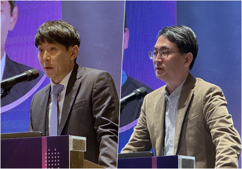 (왼쪽부터) 이수민 삼진제약 연구센터장, 최영기 유한양행 중앙연구소장 대행. 사진=문근영 기자