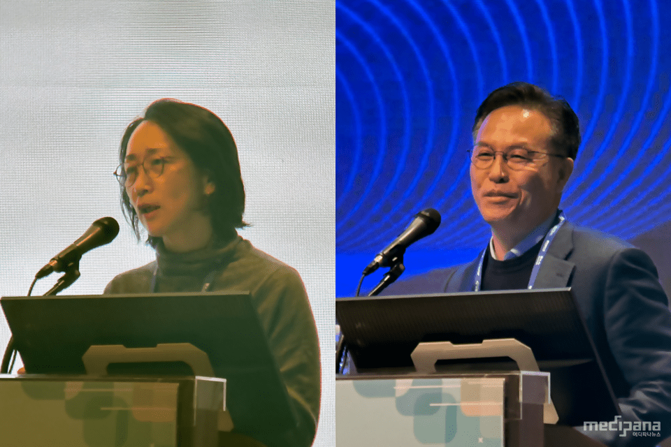 (왼쪽부터) 이수현 고려대 의과대학 교수, 황재택 경보제약 연구소장. 사진=최인환 기자